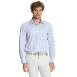 CAMICIA CLASSICA DOPPIA RIGA REGULAR In cotone popeline