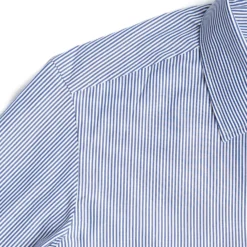 CAMICIA CLASSICA RIGHE BIANCO E BLU REGULAR In cotone popeline