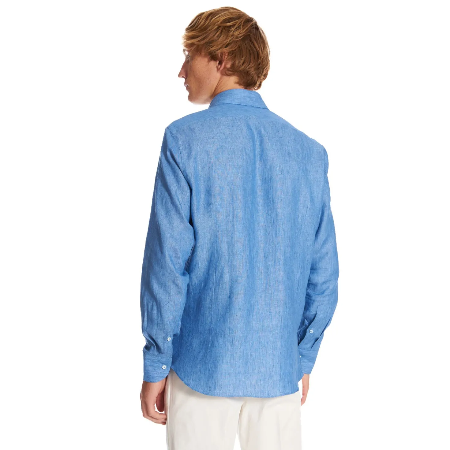 CAMICIA IN LINO BLUETTE Con bottoni in madreperla