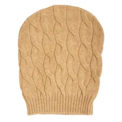 CAPPELLO A TRECCE CAMMELLO In lana