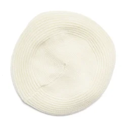 CAPPELLO BASCO A RIGHE BIANCO In cashmere