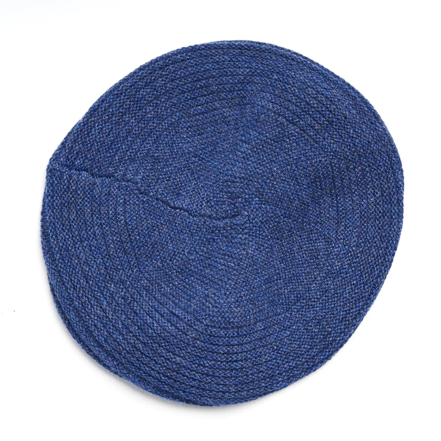 CAPPELLO BASCO A RIGHE BLU In cashmere