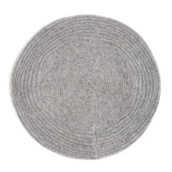 CAPPELLO BASCO A RIGHE GRIGIO In cashmere