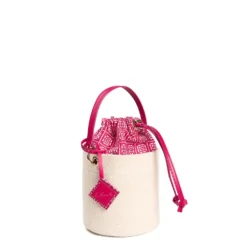 CESTINO IN SETA E CANVAS FUCSIA Archivio inspiration 1982