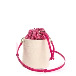CESTINO IN SETA E CANVAS FUCSIA Archivio inspiration 1982