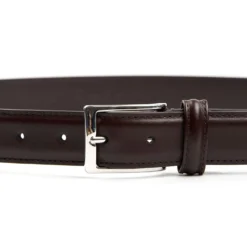CINTURA CLASSICA COLOR TESTA MORO In pelle 30 mm