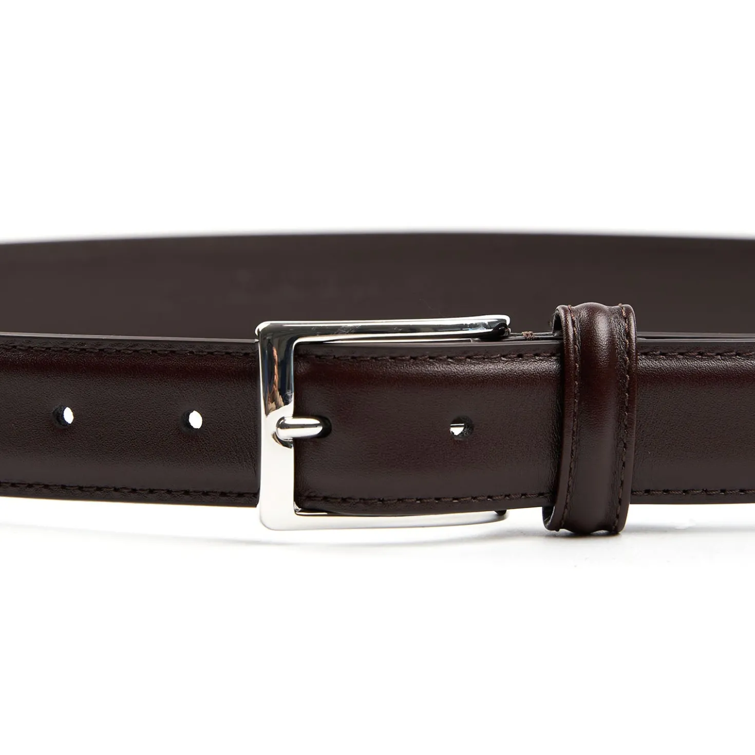 CINTURA CLASSICA COLOR TESTA MORO In pelle 30 mm