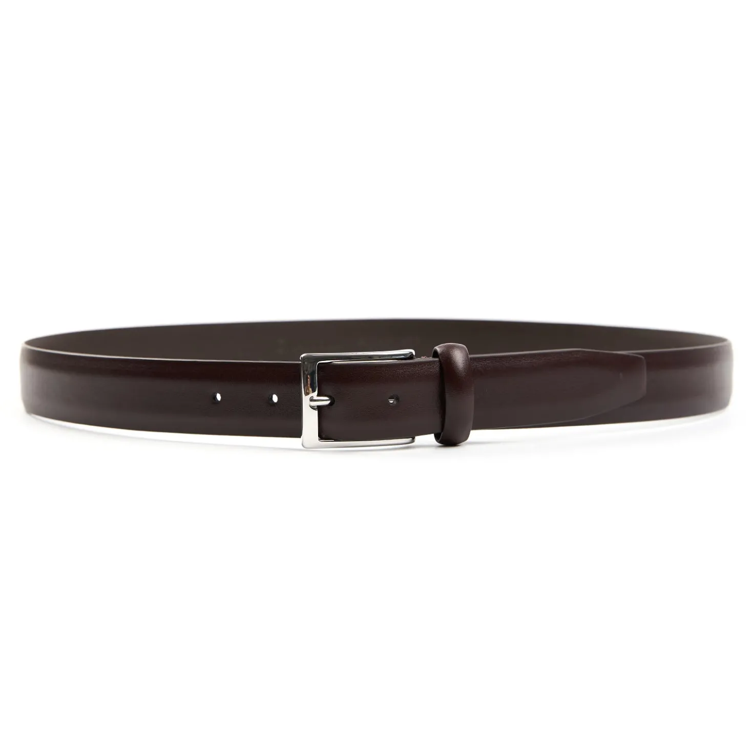 CINTURA CLASSICA COLOR TESTA MORO In pelle 30 mm