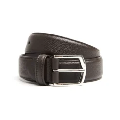 CINTURA COLOR TESTA MORO In pelle martellata