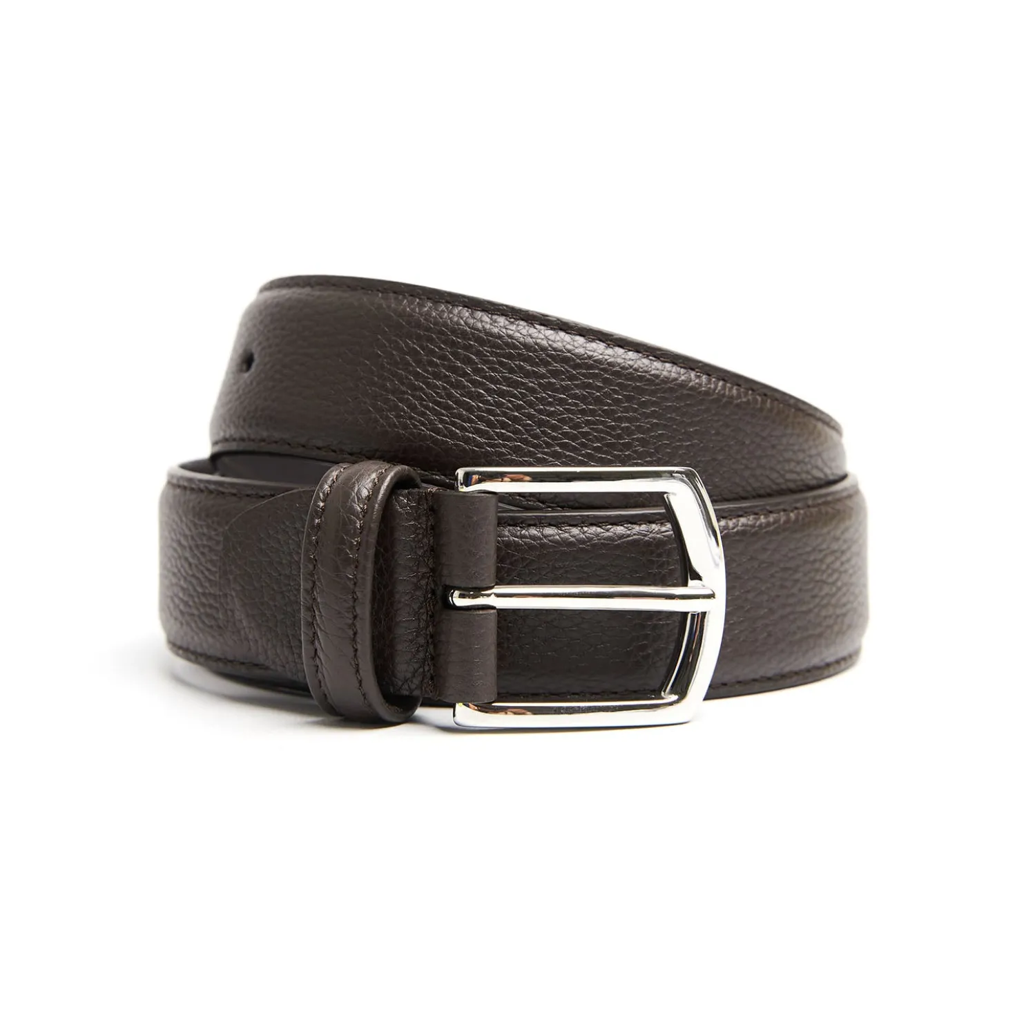 CINTURA COLOR TESTA MORO In pelle martellata