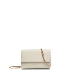 CLUTCH BAG BEIGE In pelle bottolata