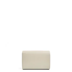 CLUTCH BAG BEIGE In pelle bottolata