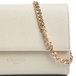 CLUTCH BAG BEIGE In pelle bottolata