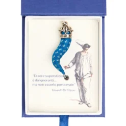 CORNETTO BLUETTE In seta e argento