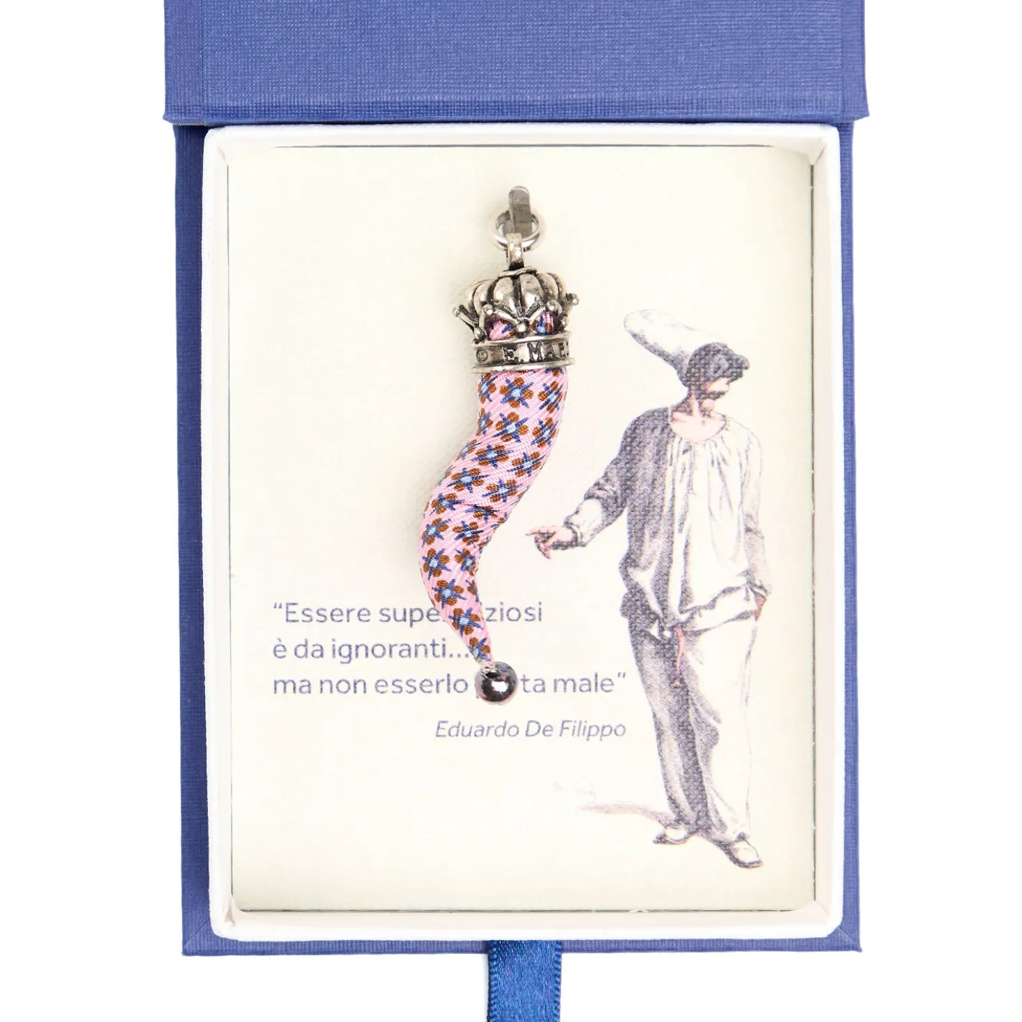 CORNETTO ROSA In seta e argento
