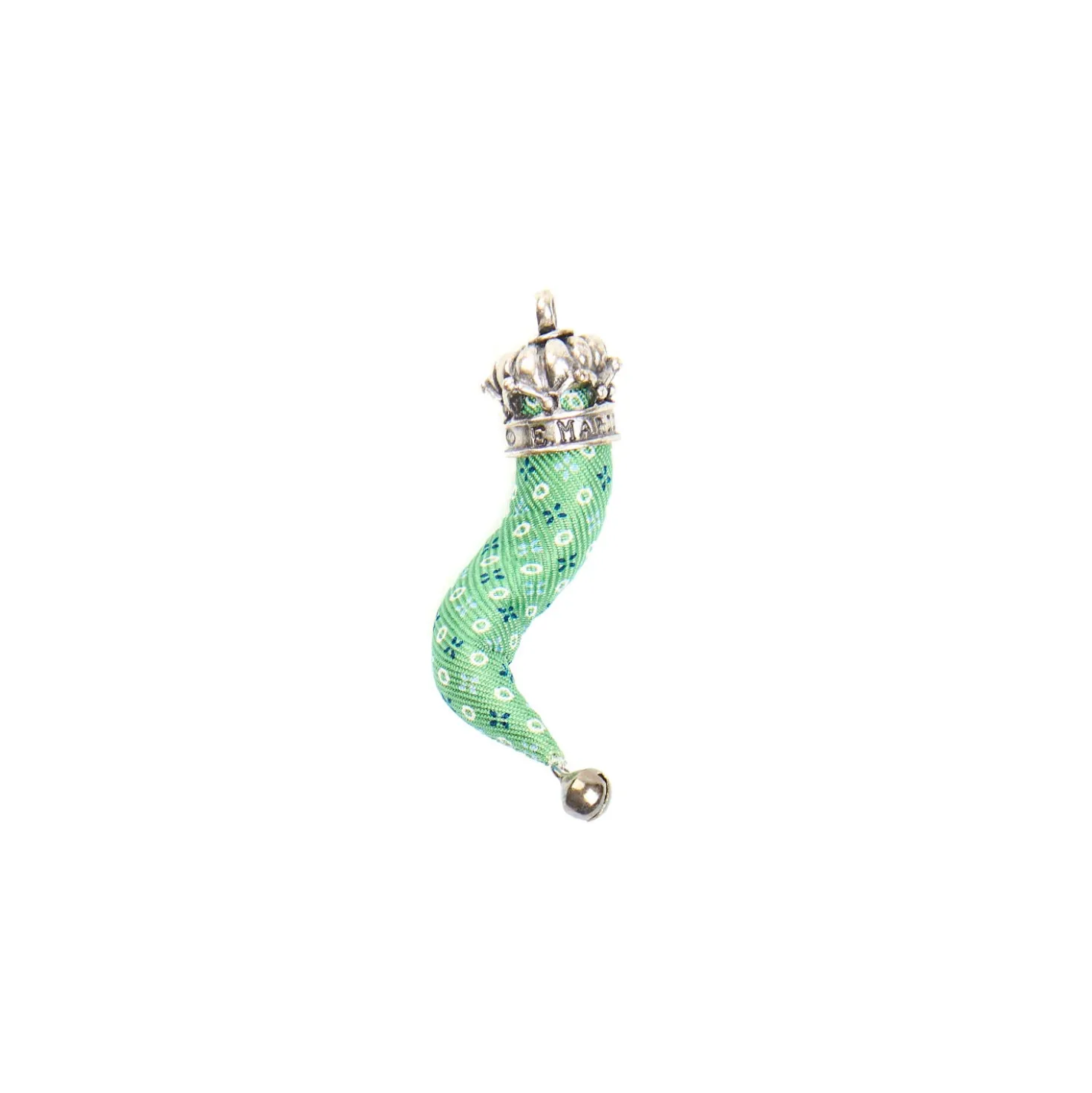 CORNETTO VERDE CHIARO In seta e argento