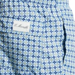 COSTUME DA BAGNO AZZURRO Macrofantasia fiore