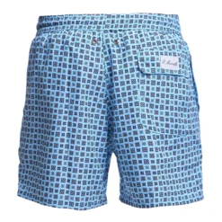 COSTUME DA BAGNO AZZURRO Macrofantasia fiore