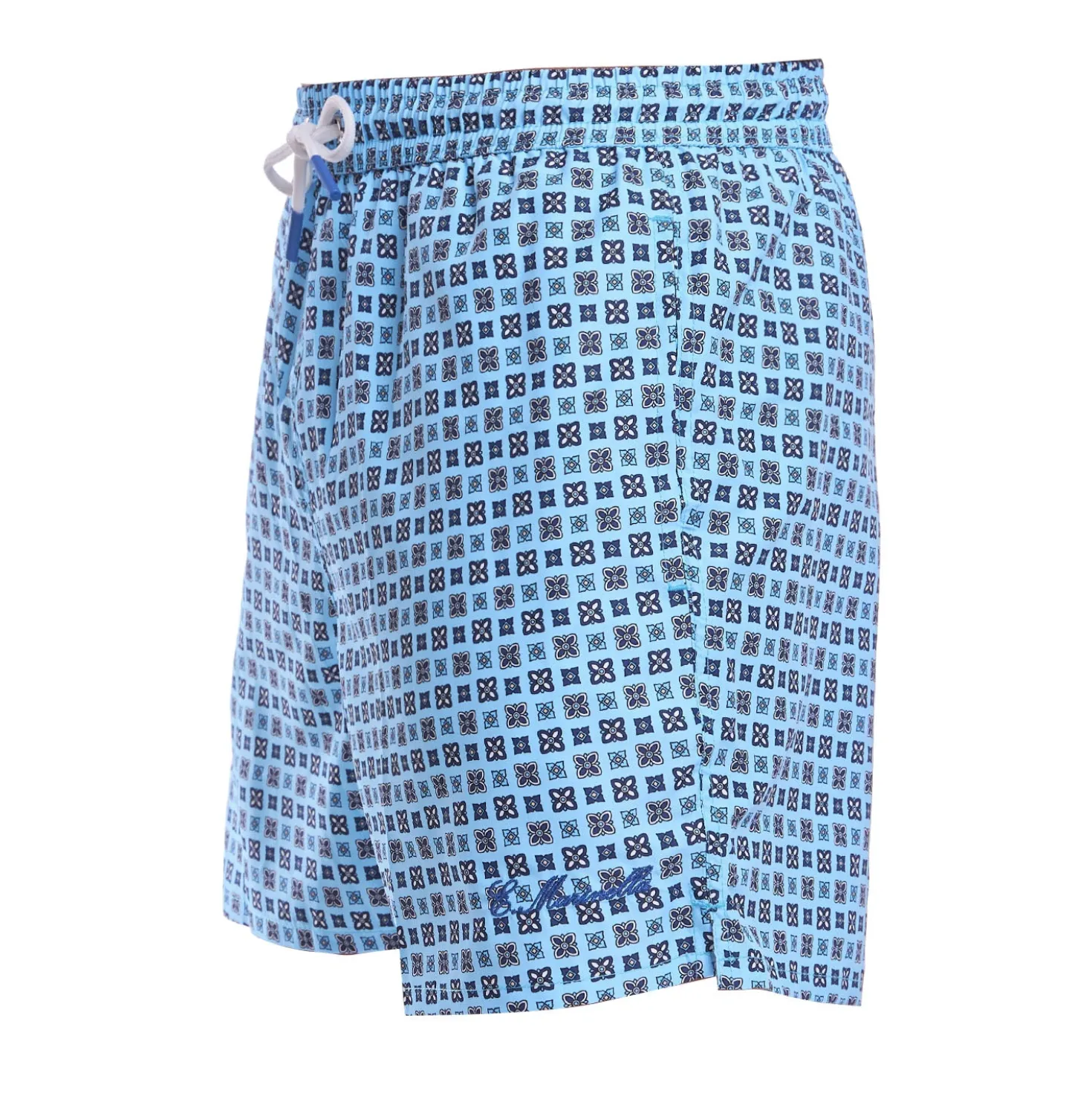 COSTUME DA BAGNO AZZURRO Macrofantasia fiore