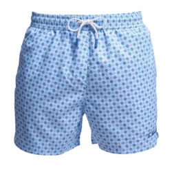 COSTUME DA BAGNO AZZURRO Microfantasia fiore
