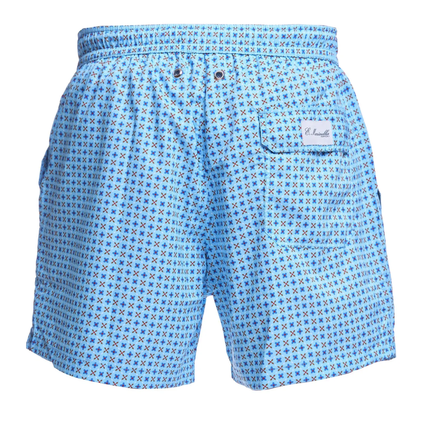 COSTUME DA BAGNO AZZURRO Microfantasia fiore