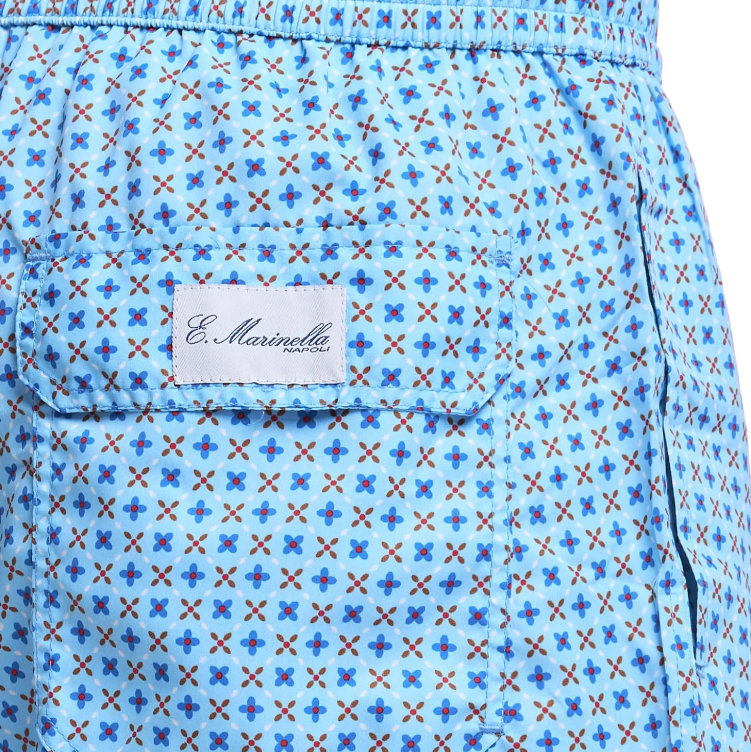 COSTUME DA BAGNO AZZURRO Microfantasia fiore