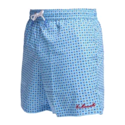 COSTUME DA BAGNO AZZURRO Microfantasia fiore