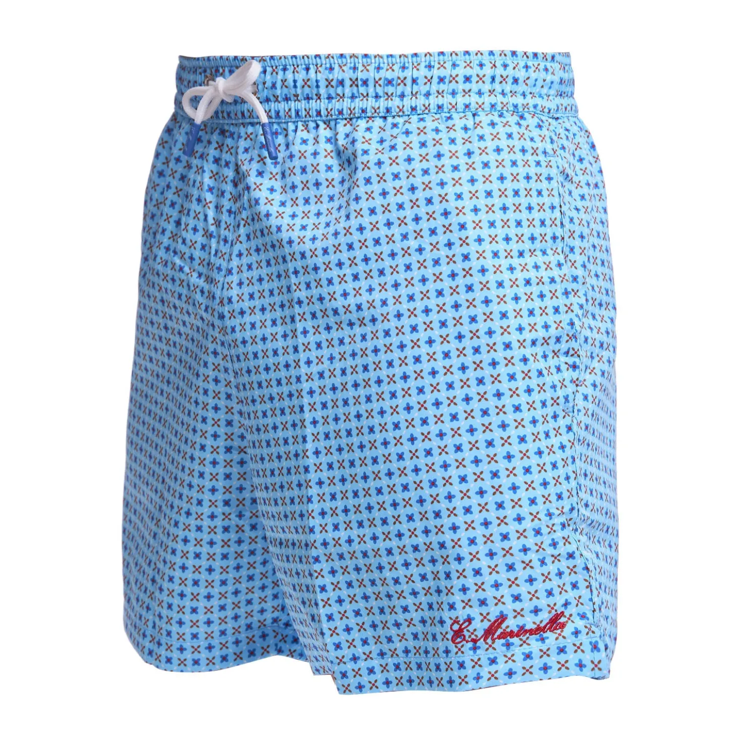 COSTUME DA BAGNO AZZURRO Microfantasia fiore