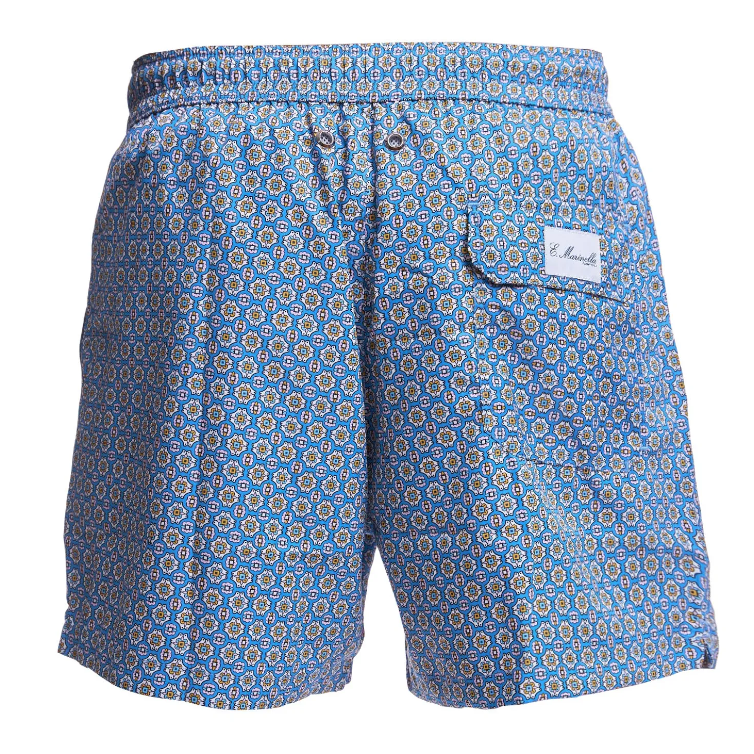COSTUME DA BAGNO AZZURRO POLVERE Macrofantasia fiore