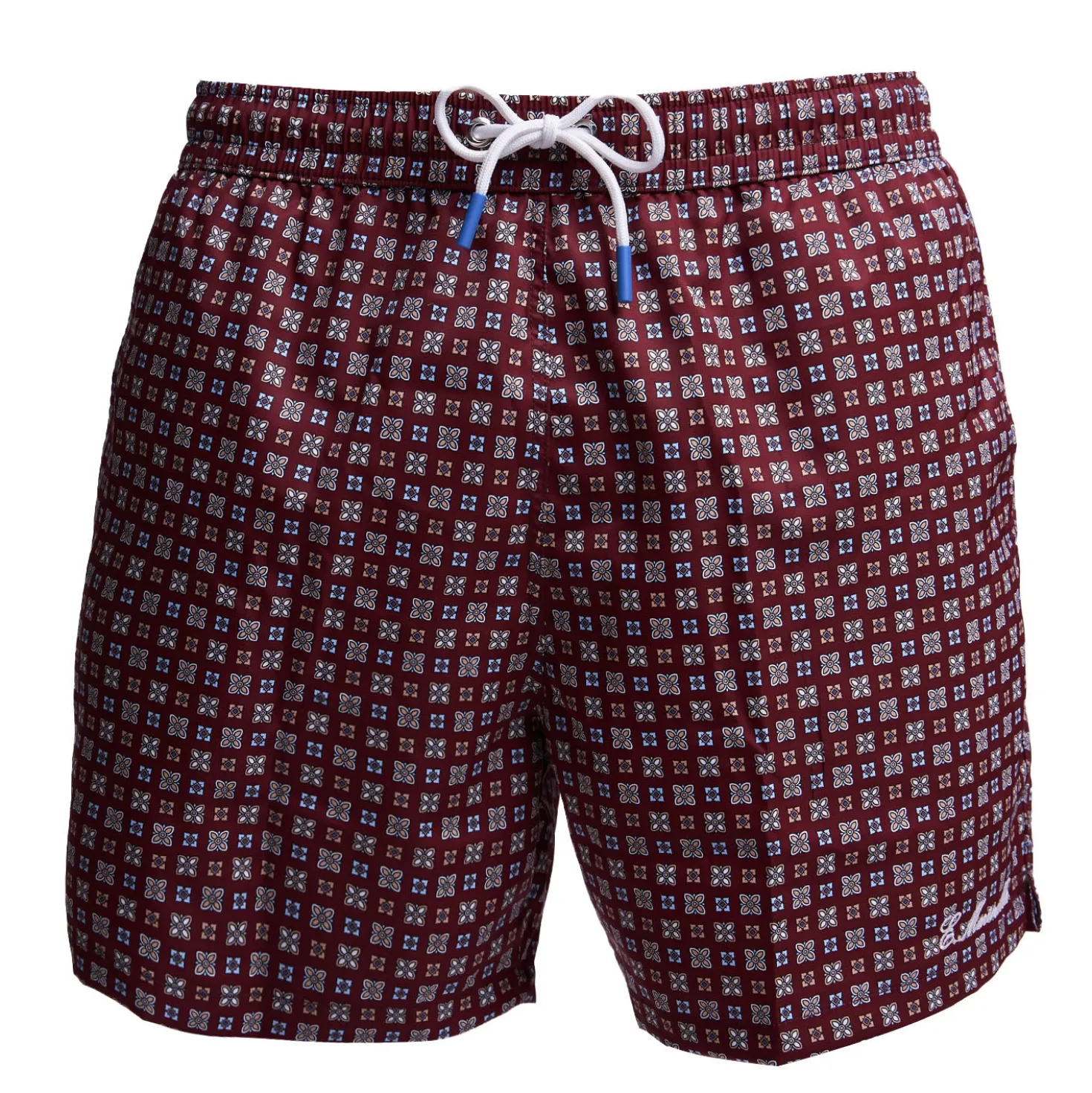 COSTUME DA BAGNO BORDEAUX Microfantasia fiore