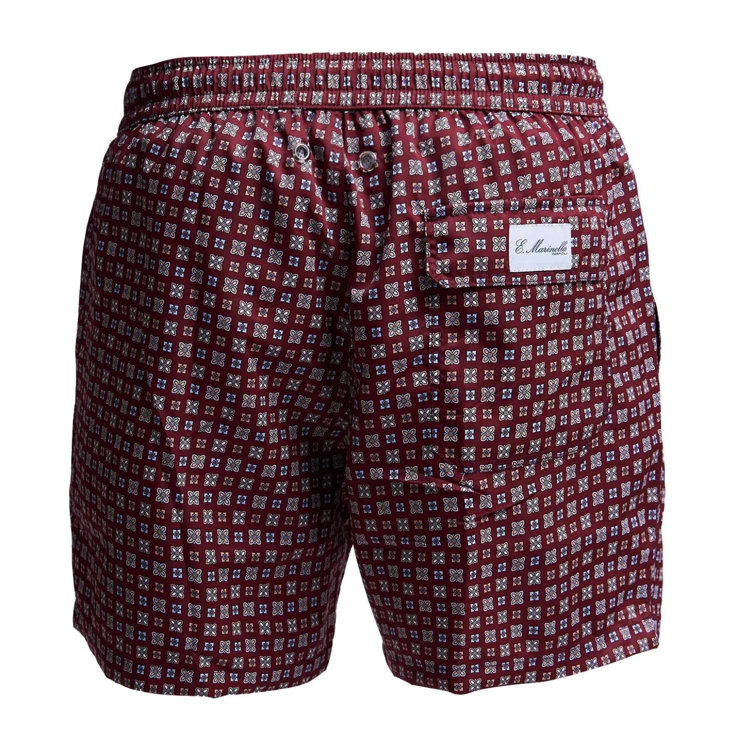 COSTUME DA BAGNO BORDEAUX Microfantasia fiore