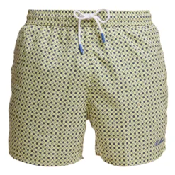 COSTUME DA BAGNO GIALLO Microfantasia fiore