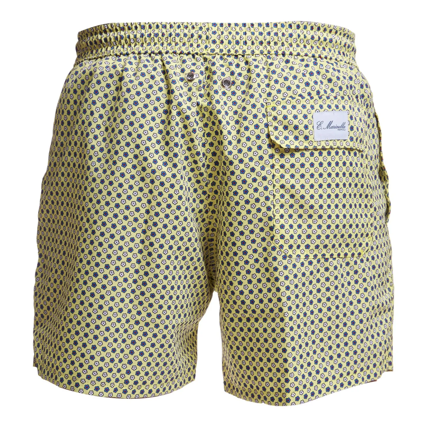 COSTUME DA BAGNO GIALLO Microfantasia fiore