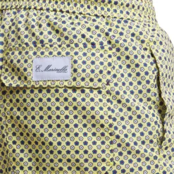 COSTUME DA BAGNO GIALLO Microfantasia fiore