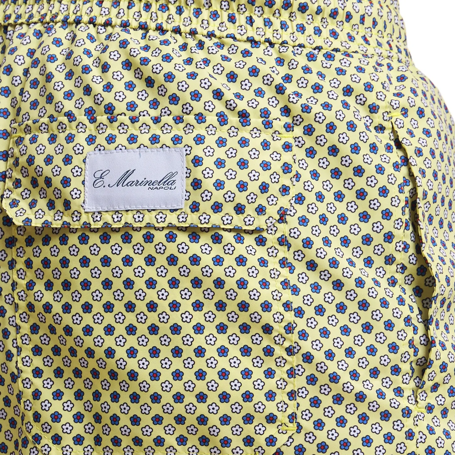 COSTUME DA BAGNO GIALLO Microfantasia fiore