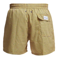 COSTUME DA BAGNO GIALLO Microfantasia fiore