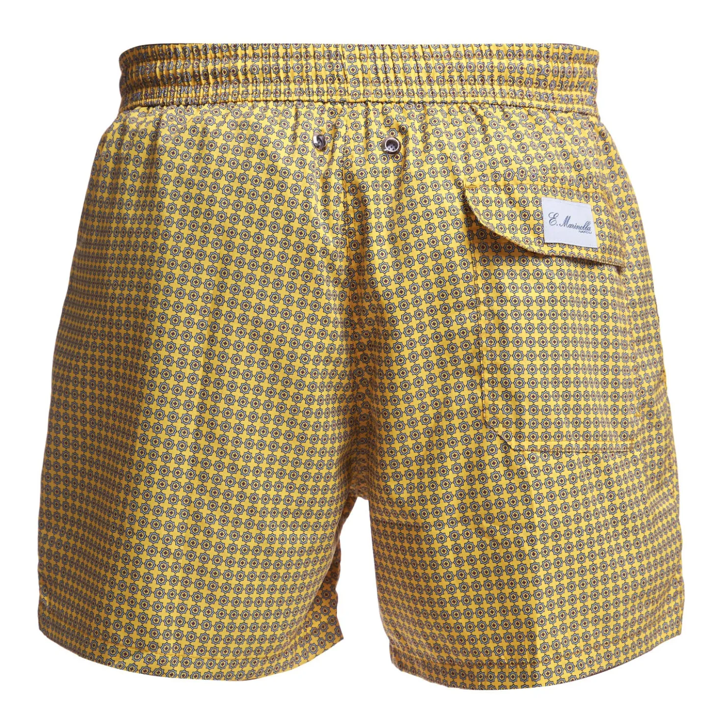 COSTUME DA BAGNO GIALLO Microfantasia fiore