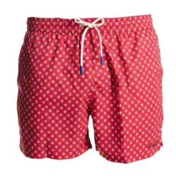 COSTUME DA BAGNO ROSSO Macrofantasia fiore