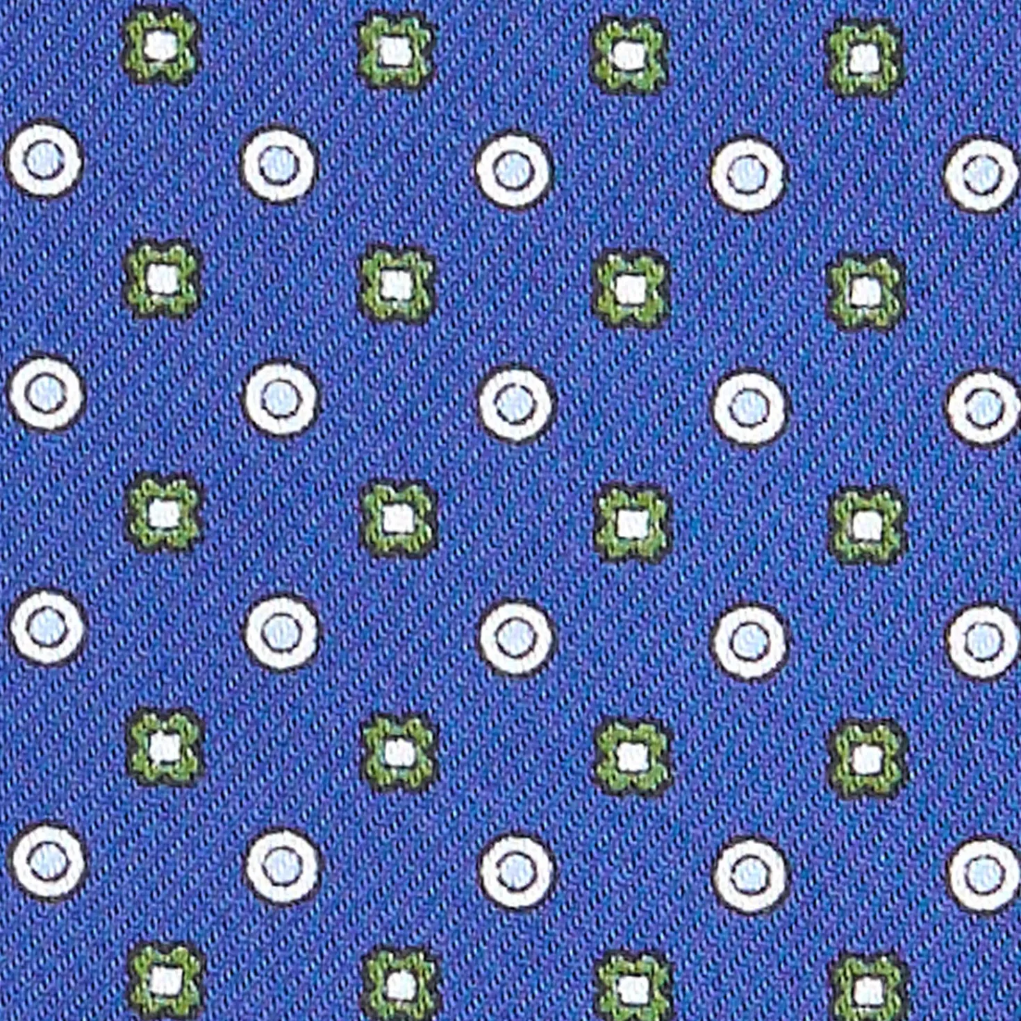 CRAVATTA ASCOT IN SETA BLU Microfantasia fiore