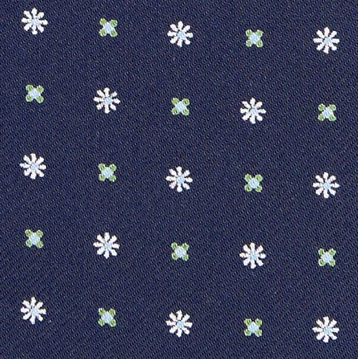 CRAVATTA ASCOT IN SETA BLU SCURO Microfantasia fiore