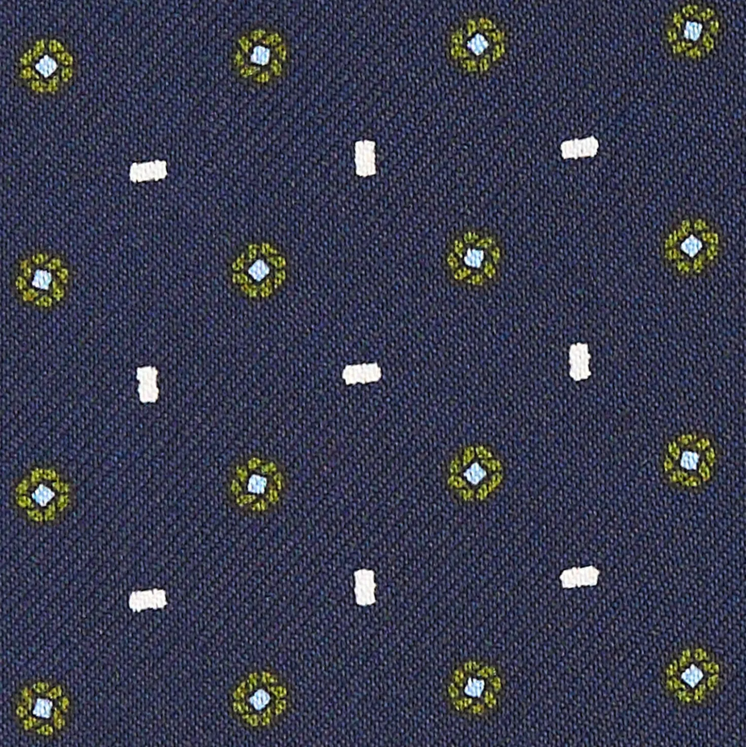 CRAVATTA ASCOT IN SETA BLU SCURO Microfantasia fiore