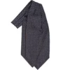 CRAVATTA ASCOT IN SETA BLU SCURO Microfantasia fiore