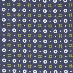 CRAVATTA ASCOT IN SETA BLU SCURO Microfantasia fiore