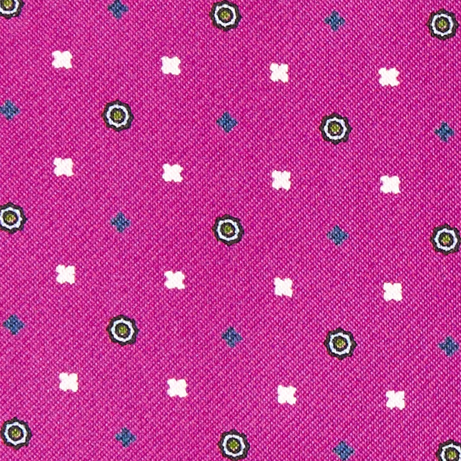 CRAVATTA ASCOT IN SETA FUCSIA Microfantasia fiore