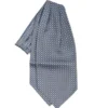 CRAVATTA ASCOT IN SETA GRIGIO SCURO Microfantasia fiore