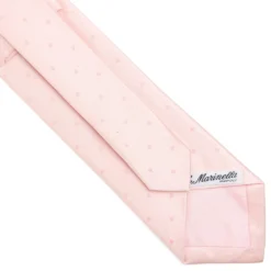 CRAVATTA CERIMONIA IN RASO DI SETA ROSA Pois