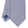 CRAVATTA CERIMONIA IN SETA JACQUARD BLU Microfantasia geometrica