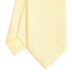 CRAVATTA CERIMONIA IN SETA JACQUARD GIALLA Microfantasia geometrica