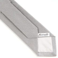CRAVATTA CERIMONIA IN SETA JACQUARD GRIGIO CHIARO Microfantasia geometrica