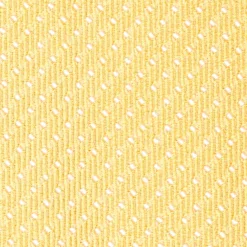CRAVATTA CERIMONIA IN SETA JACQUARD GIALLA Micro pois